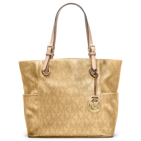 michael kors gold and black bag|Michael Kors gold tote bag.